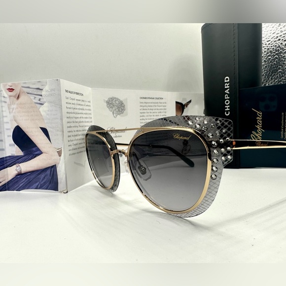 👑Chopard🏆 Limited  Edition🆙 Sunglasses Model SCHC42S 24K GP Plated‼️ - Picture 3 of 16